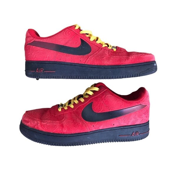 Rare 2014 Nike Air Force 1 Low Red Paisley Size 11 - Picture 4 of 13